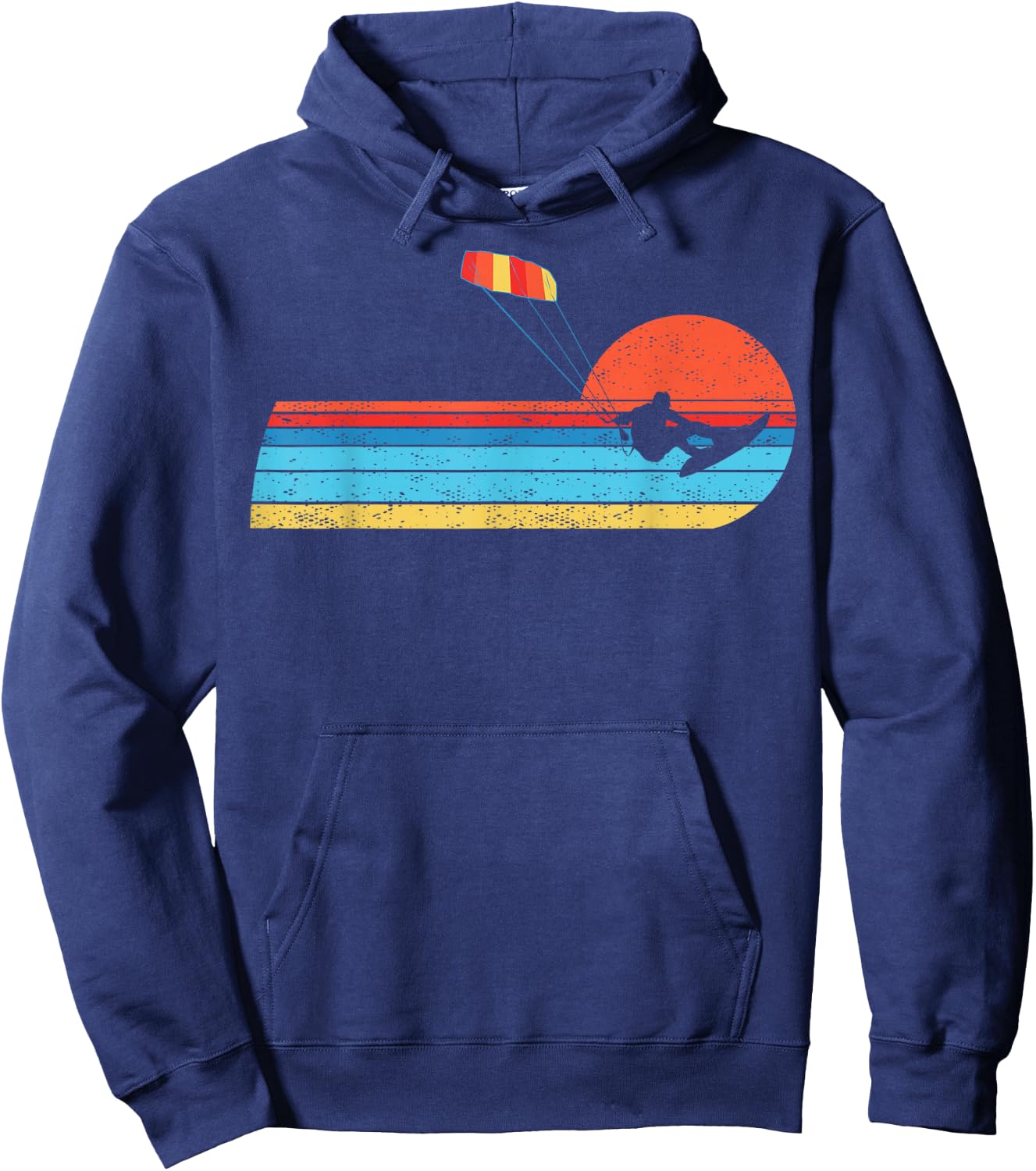 Kitesurfer Kiteboard Kitesurfing Kite-Surf Vintage Kitesurf Hoodie - Hoodie | Navy