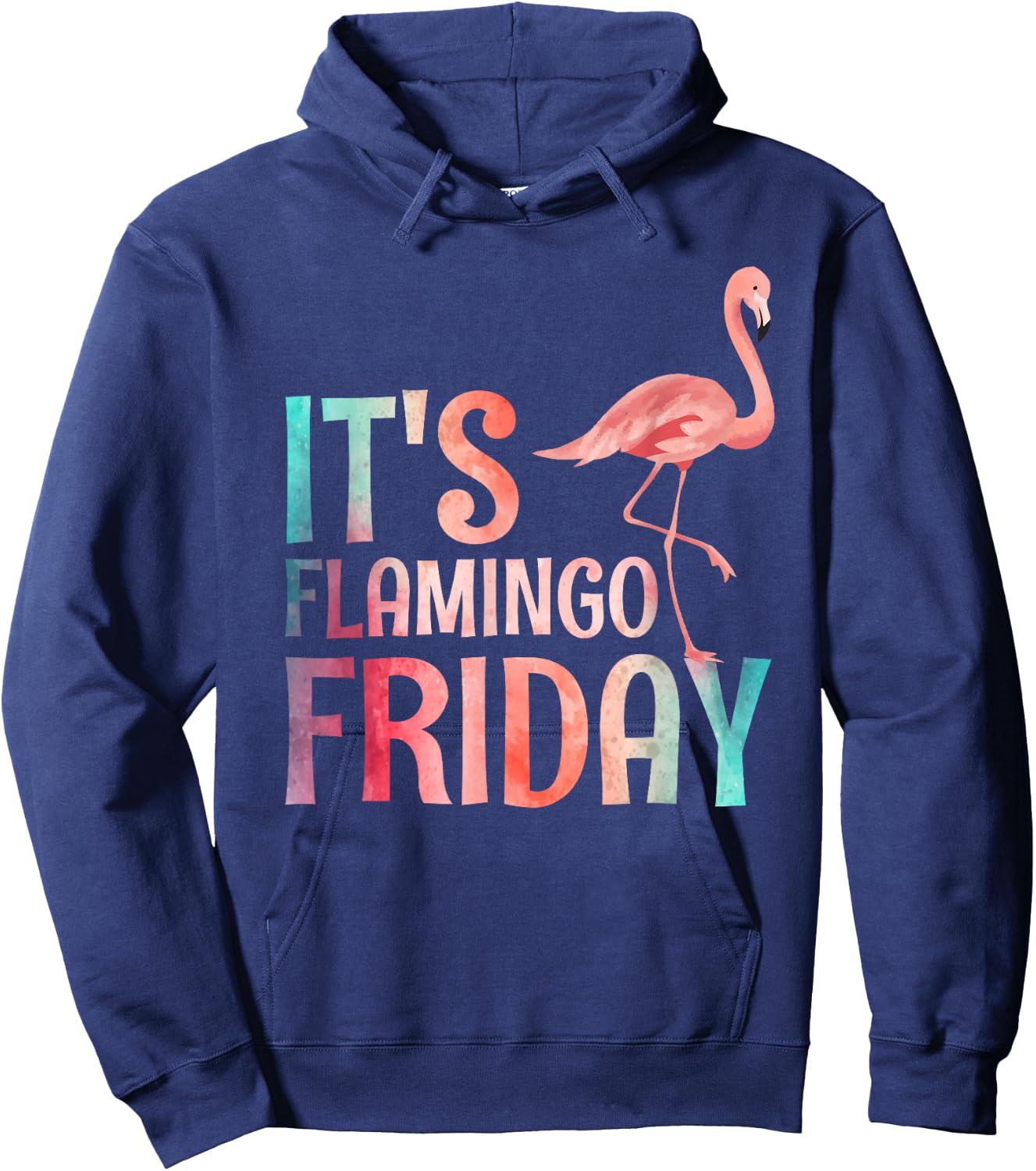 It's Flamingo Friday Hoodie - Hoodie | Navy