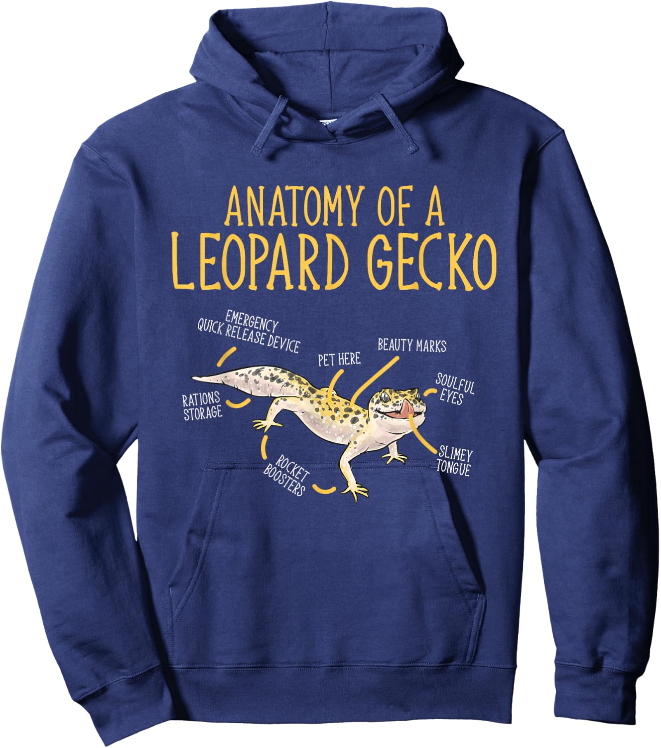 Leopard Gecko Reptile Pet Gecko Leopard Gecko Hoodie - Hoodie | Navy