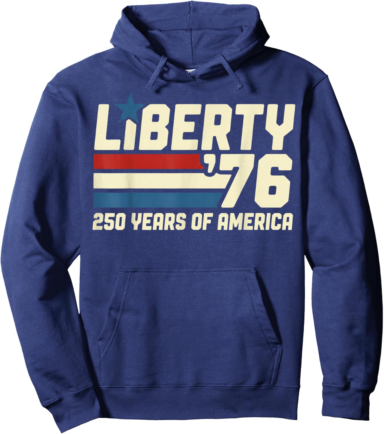Liberty '76 250 Years 1776-2026 American Patriotic Hoodie - Hoodie | Navy