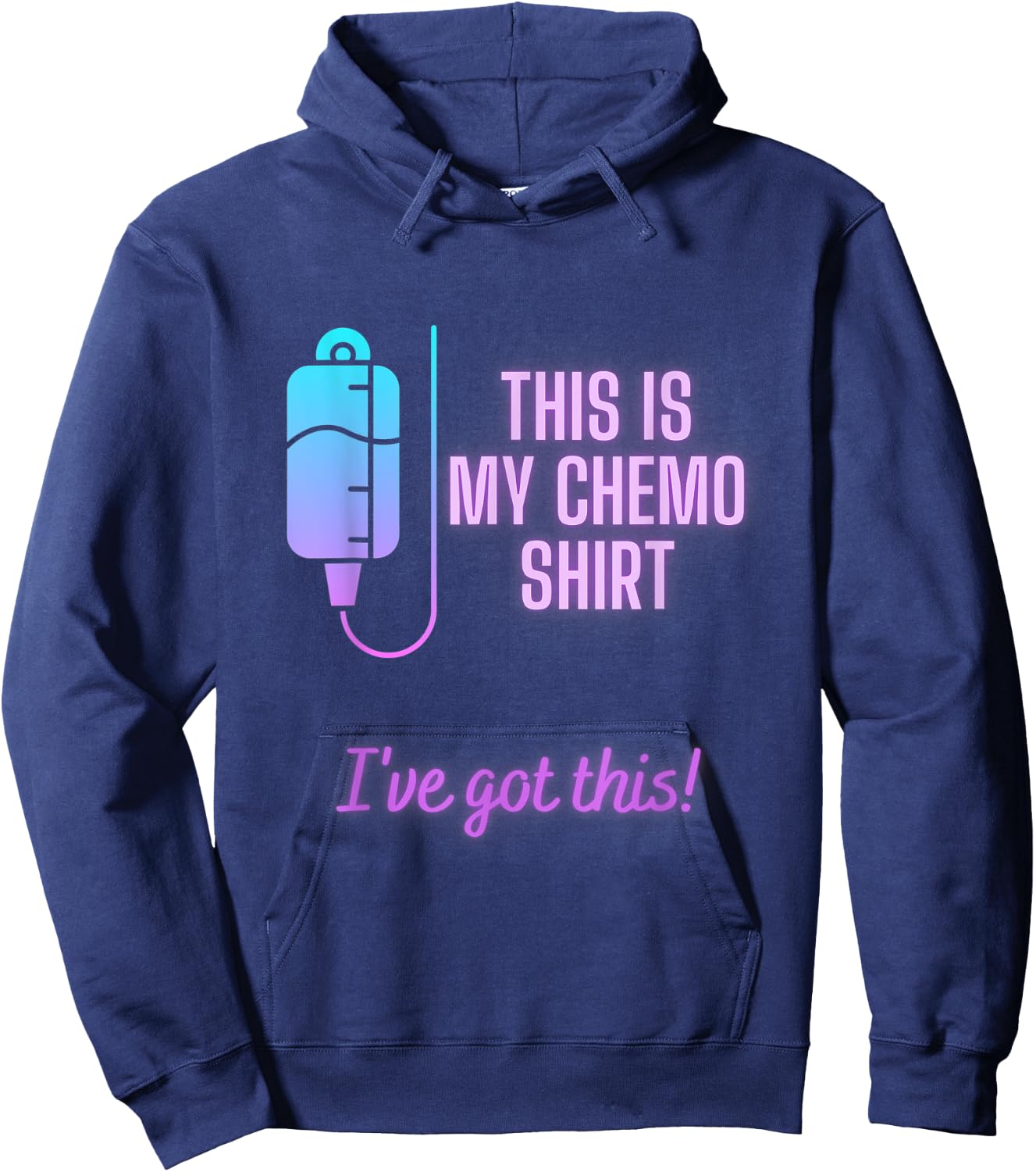 This is my Chemo Shirt - Lung Cancer Chemotherapy Hoodie - Hoodie | Navy