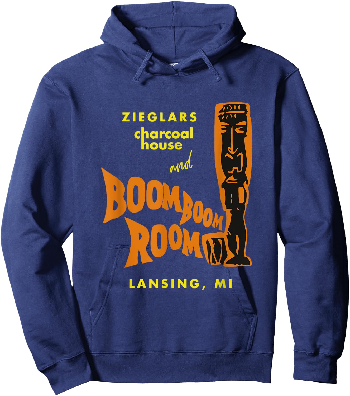 Boom Boom Room Tiki Bar Lansing Michigan Hoodie - Hoodie | Navy