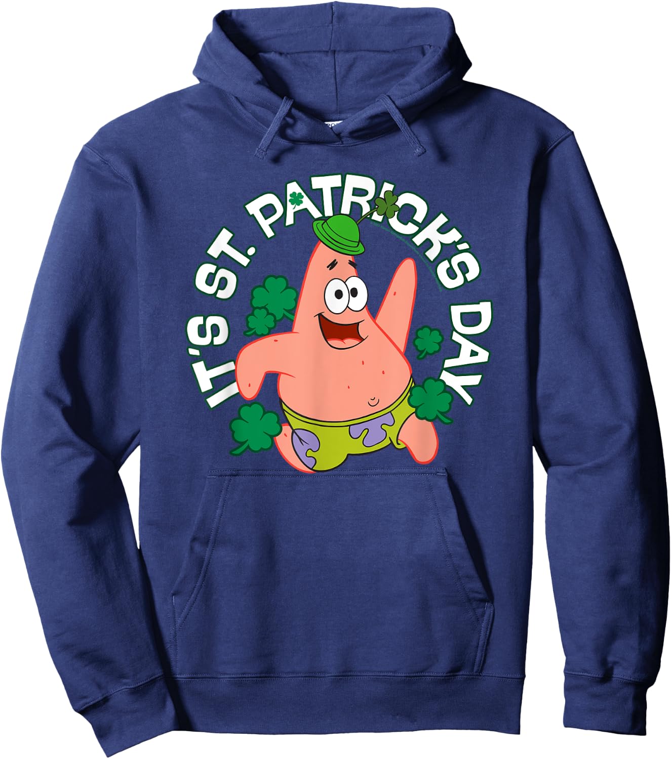 SpongeBob SquarePants It's St Patrick's Day , black Hoodie - Hoodie | Navy