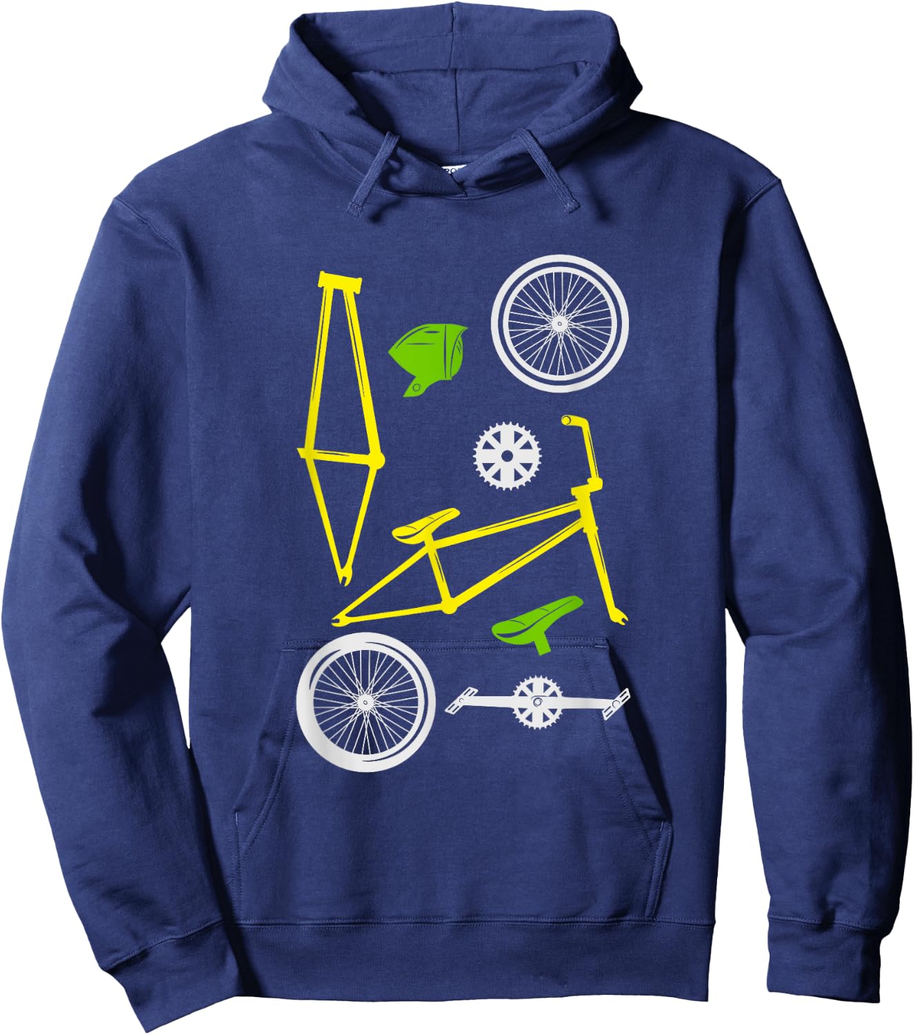 Bicycle BMX MTB Parts Love Cycling Biker Offroad Cyclist Hoodie - Hoodie | Navy