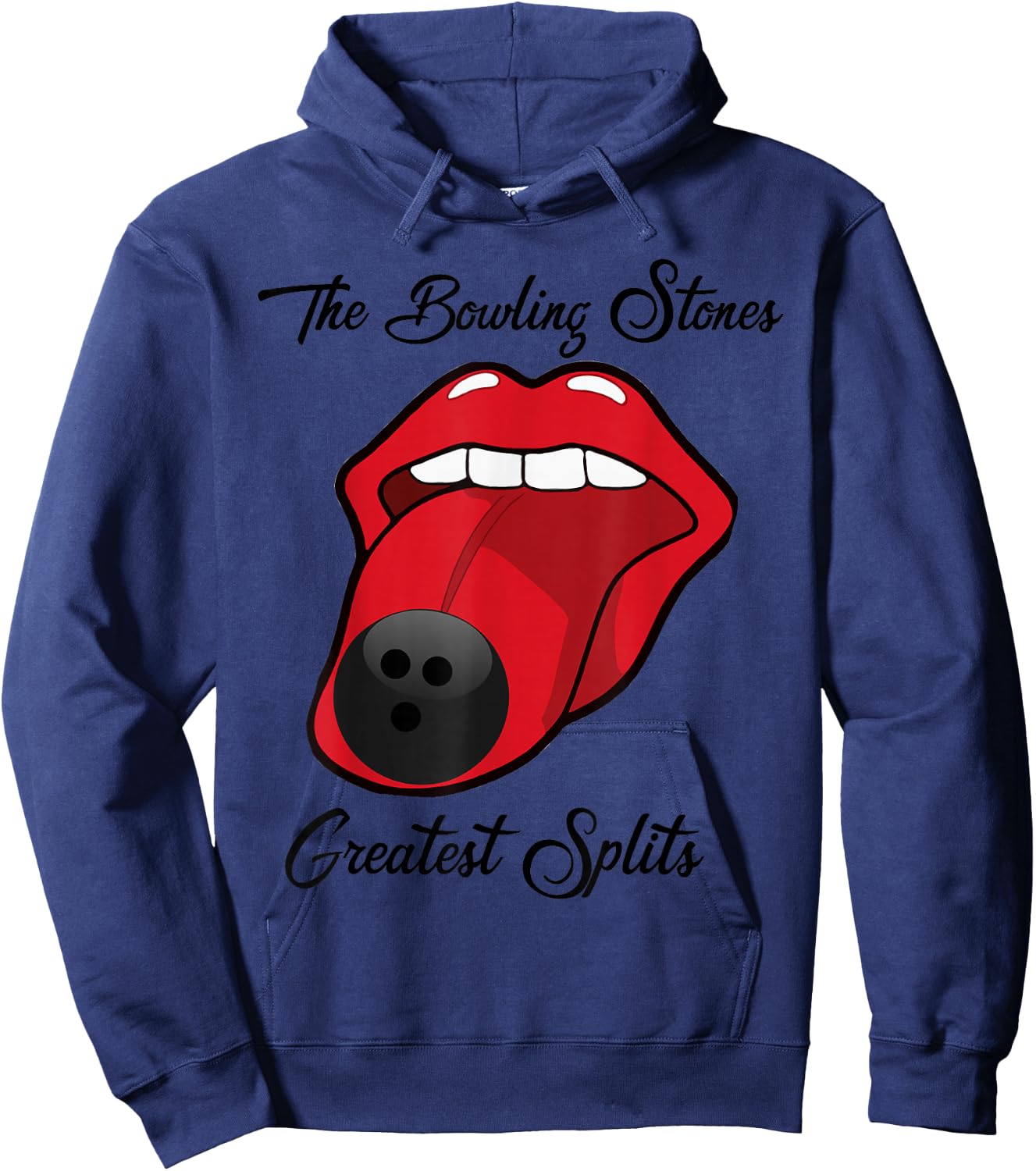 Funny Bowling the Bowling Stones Design Hoodie - Hoodie | Navy
