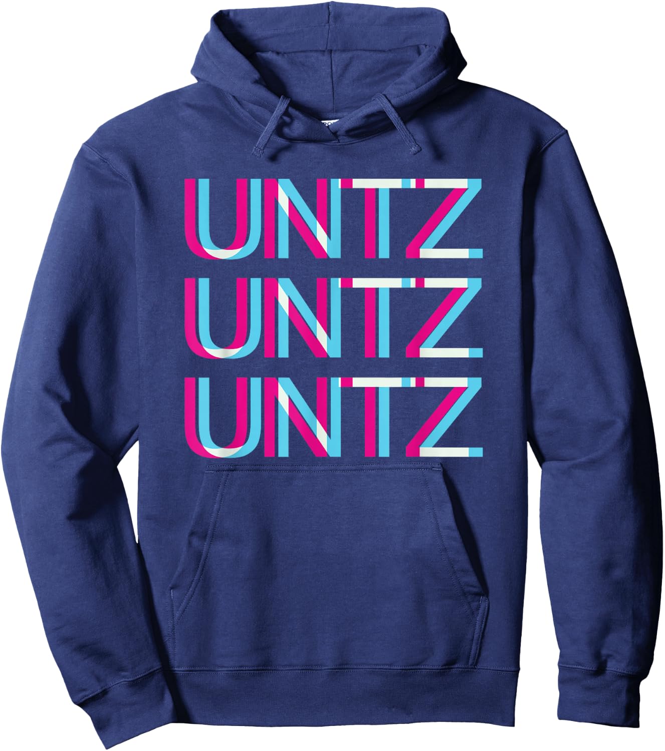 Untz Untz Untz Glitch I Trippy EDM Festival Clothing Techno Hoodie - Hoodie | Navy