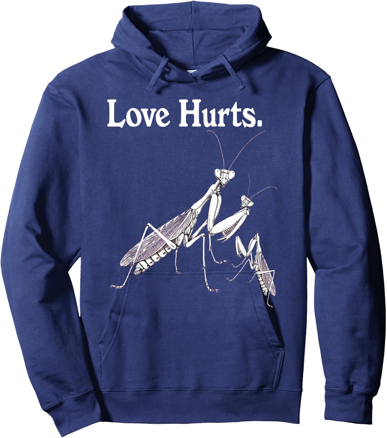 Praying Mantis Family Vintage Love Hurts Hoodie - Hoodie | Navy