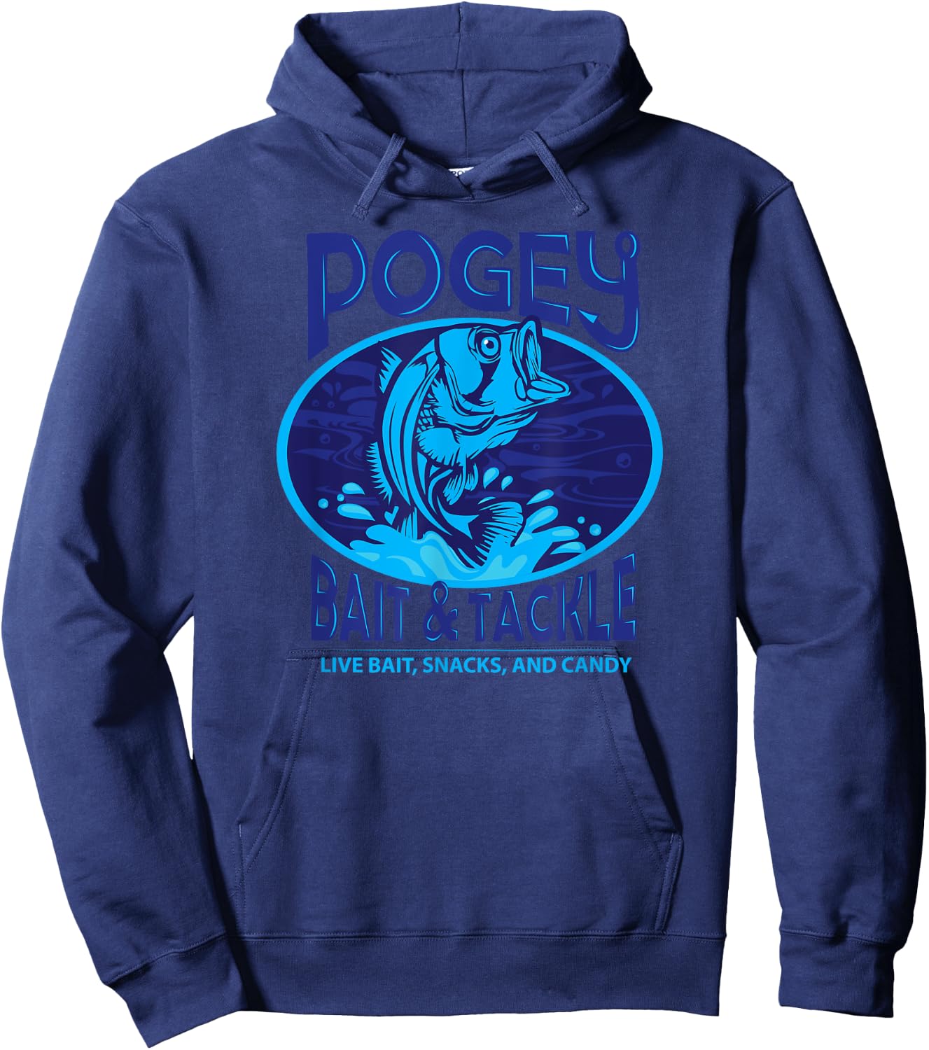 Funny Pogey Bait And Tackle Shop Military Snacks Fishing Hoodie - Hoodie | Navy