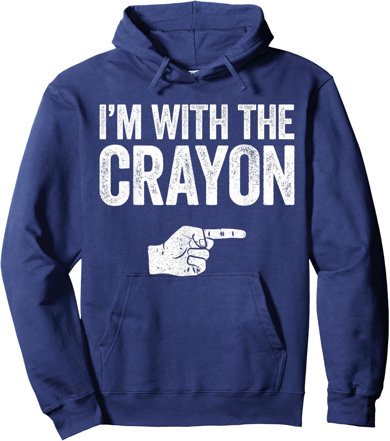 I'm With The Crayon Matching Crayon Costume Shirt Hoodie - Hoodie | Navy
