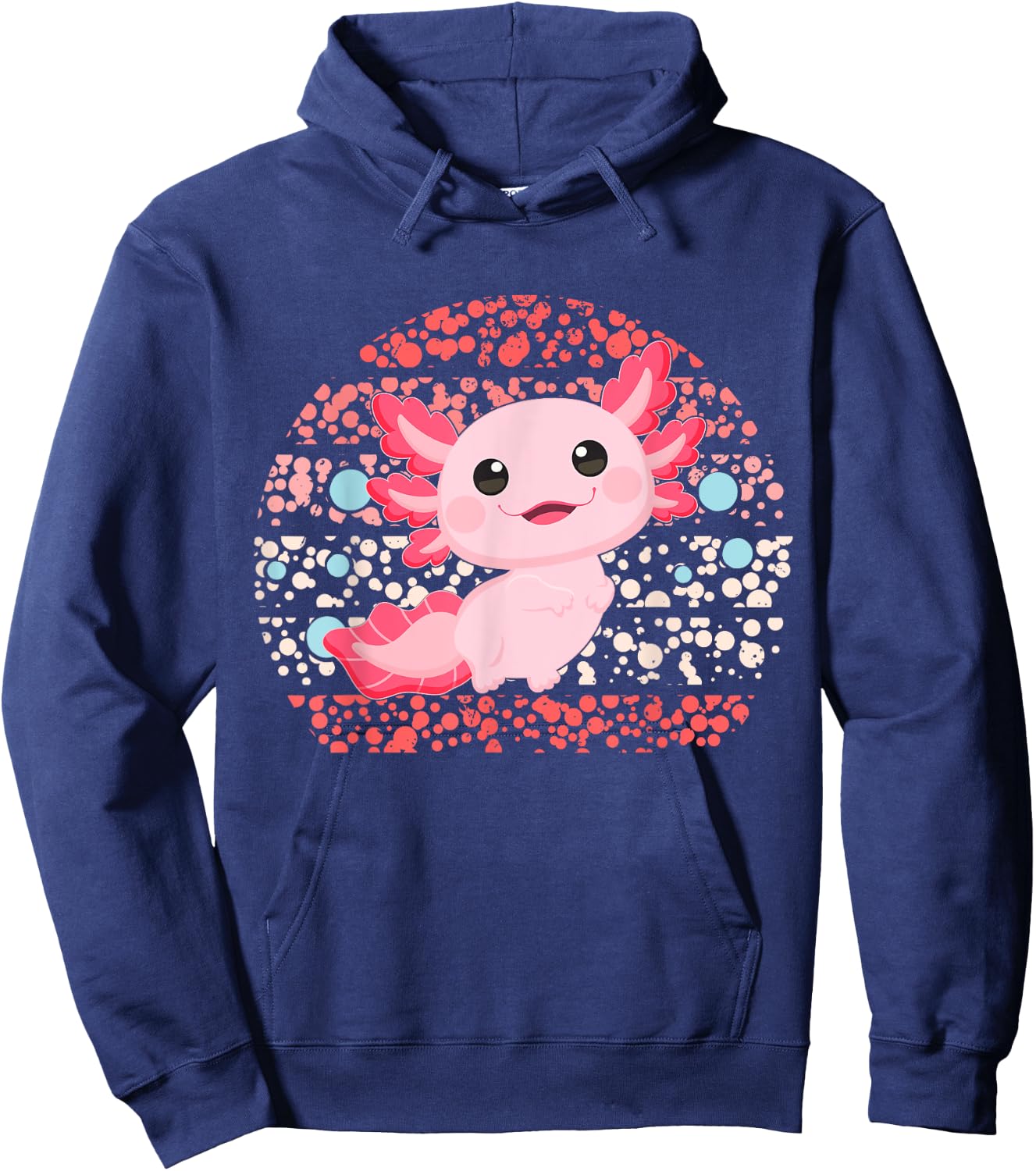 Cute Dot Day Axolotl Kids Boys Girls Youths Hoodie - Hoodie | Navy