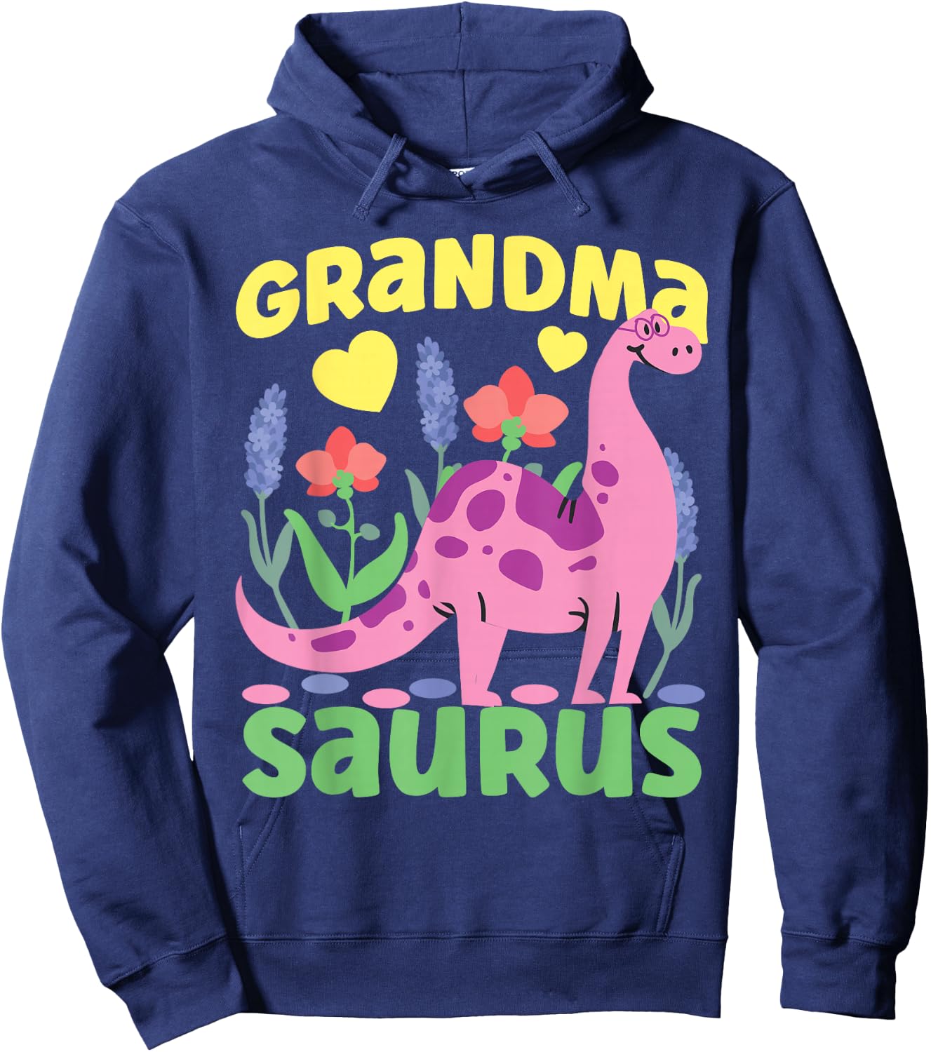 Grandma Saurus Dinosaur for Funny Grandmother Hoodie - Hoodie | Navy