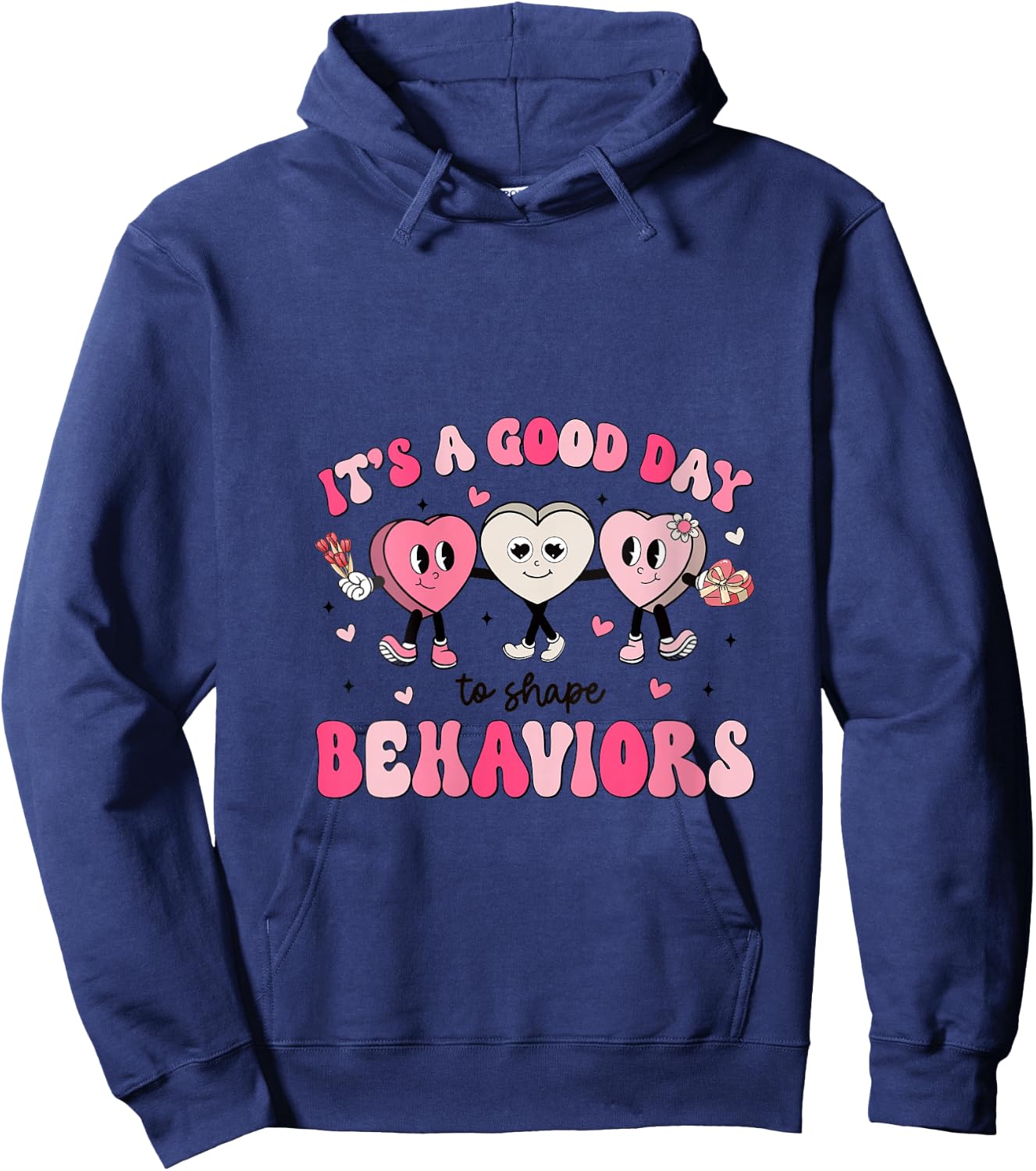 It's A Beautiful Day To Shape Behaviors Analyst Valentine V-Neck Hoodie - Hoodie | Navy