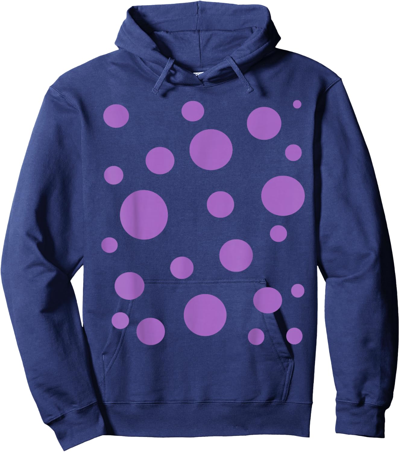 Polka dot Purple Bubble Dalmatian Simple Abstract Hoodie - Hoodie | Navy