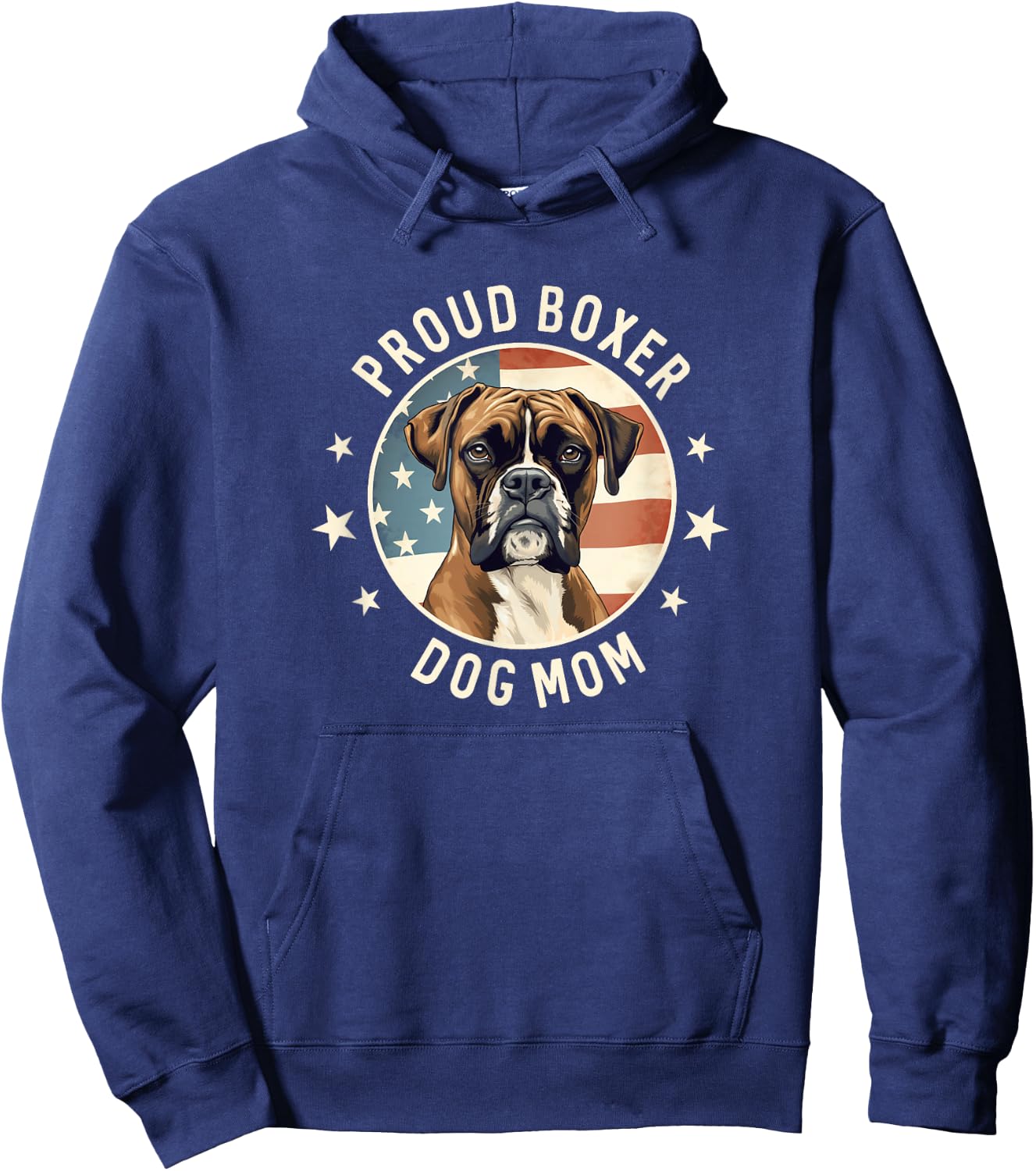 Boxer Dog Gifts , Proud Boxer Dog Mom Hoodie - Hoodie | Navy