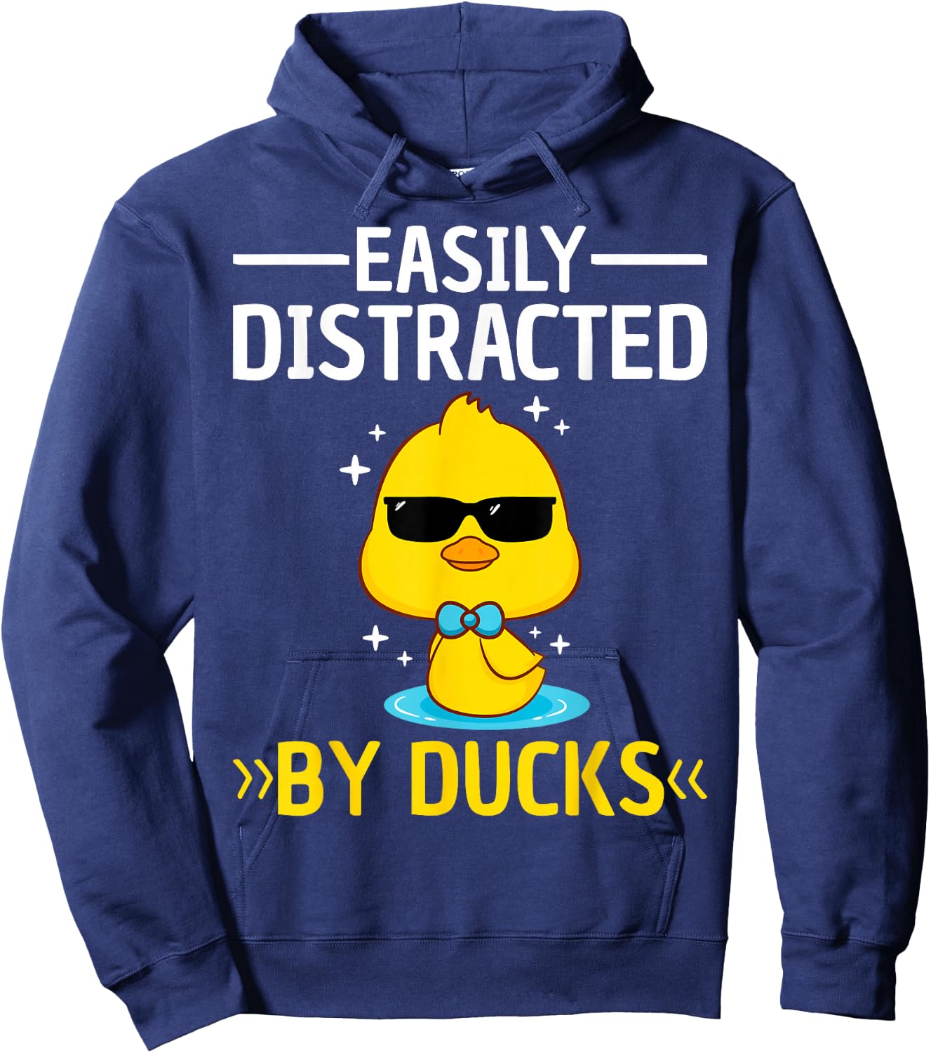 Easily Distracted By Ducks Men Boys Kids Funny Duck Hoodie - Hoodie | Navy