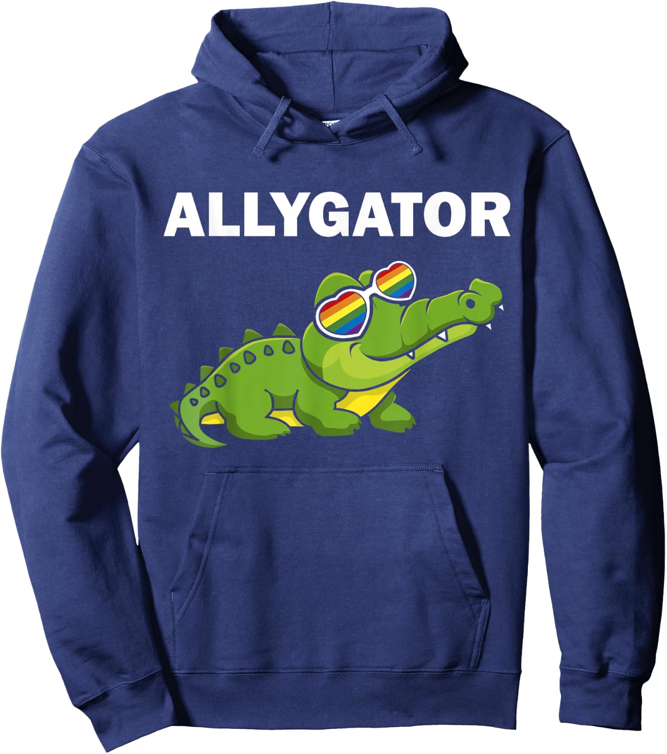 Allygator Straight Ally Alligator LGBTQ+ Homosexueller Unterstützer Hoodie - Hoodie | Navy