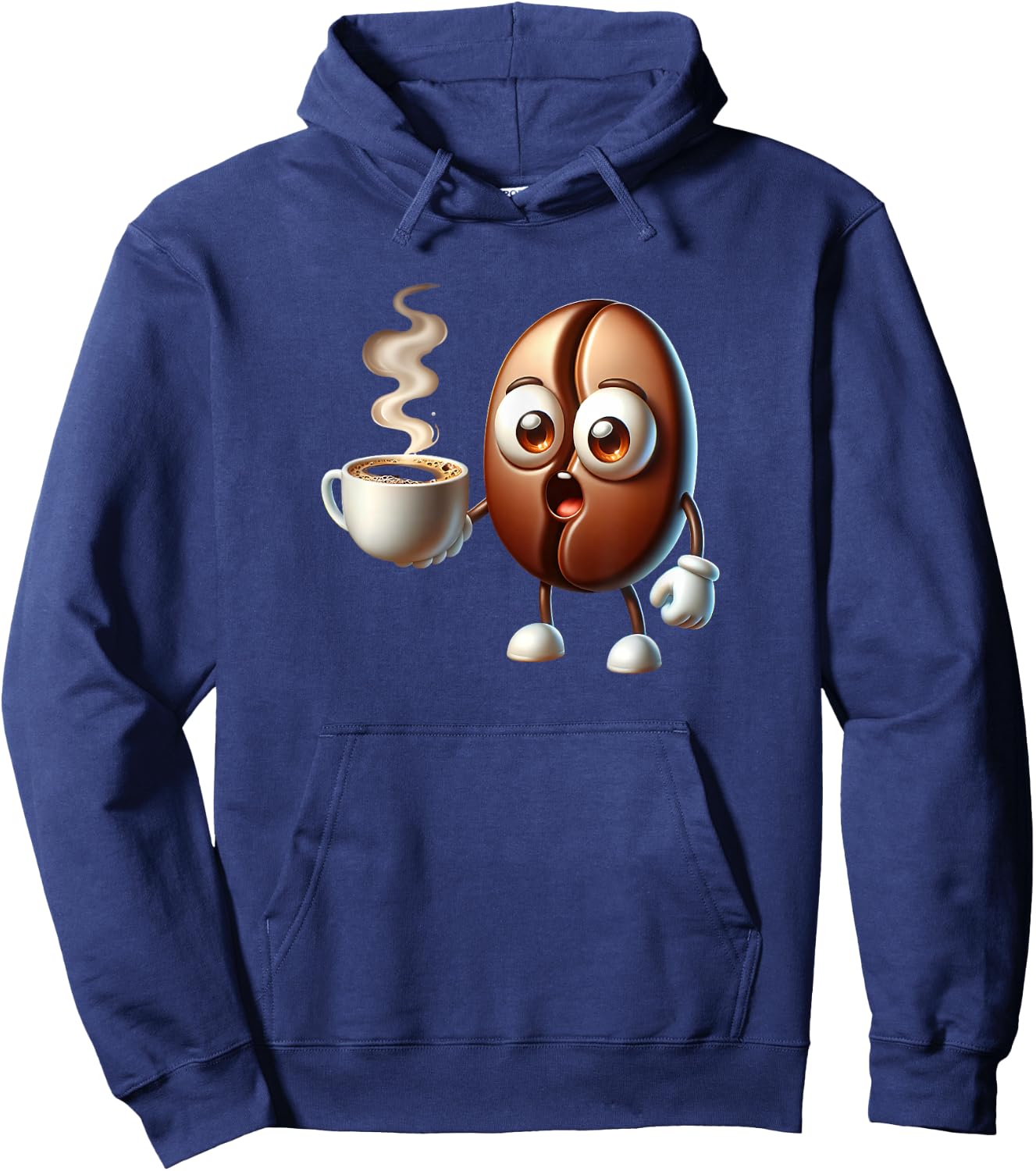 Erwachsene mit Cartoon-Muster in Schwarz, Größe S Hoodie - Hoodie | Navy