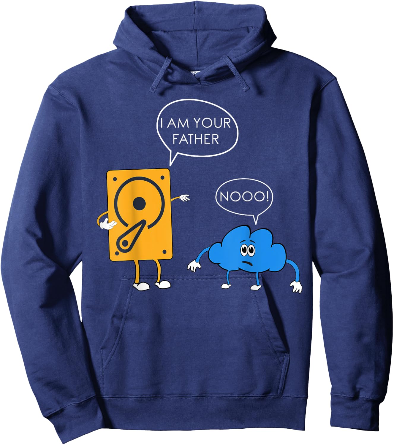 Cloud vs. Classic Storage Computer Engineering Tech Hoodie - Hoodie | Navy