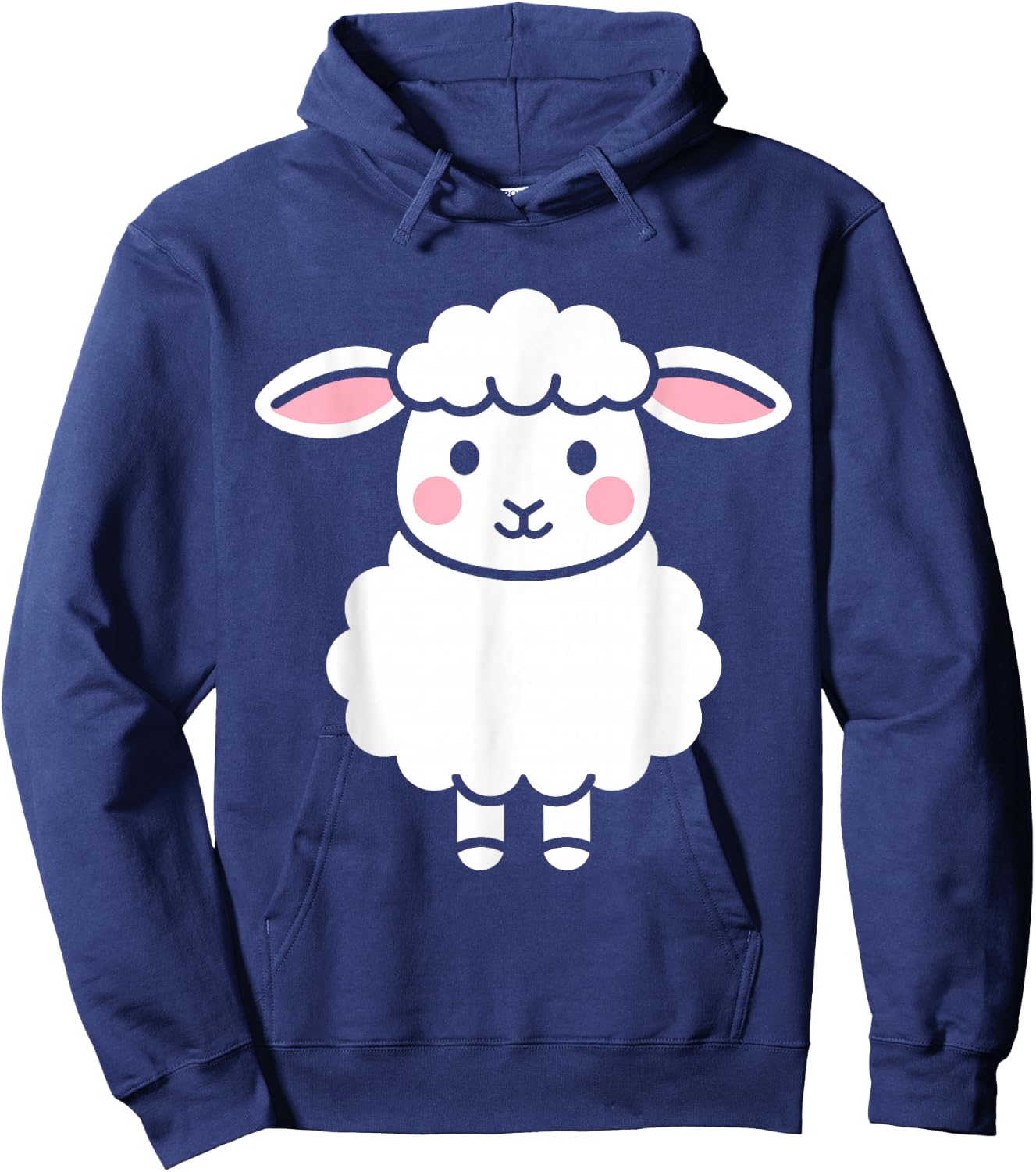 Quote Little Cute Baby Sheep Simple Lamb Hoodie - Hoodie | Navy