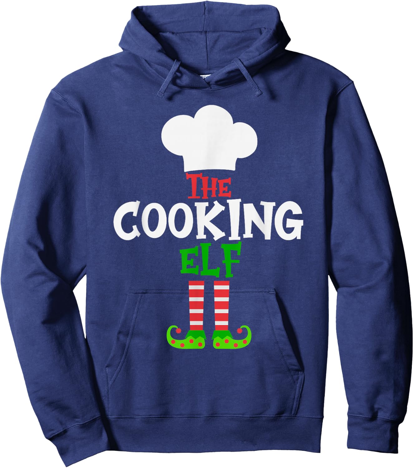 The Cooking Elf - Funny Matching Family Group Christmas Hoodie - Hoodie | Navy