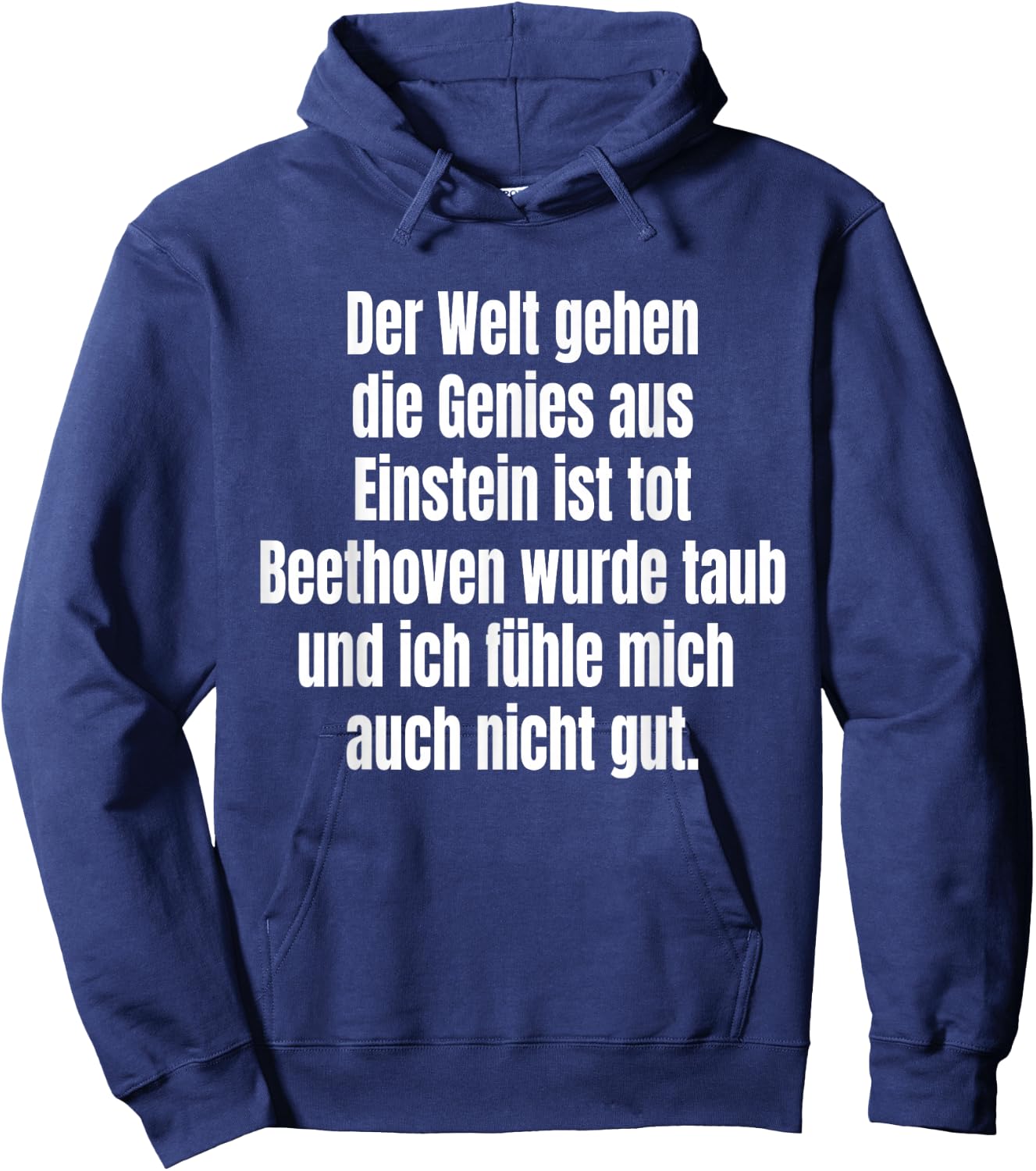 Welt Genies Einstein Beethoven Funny , black Hoodie - Hoodie | Navy