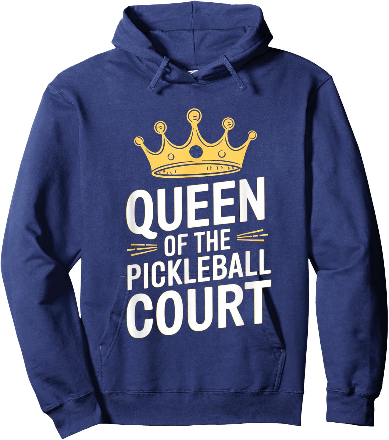 Queen of Pickleball Field - Funny Pickleball , Black, S Hoodie - Hoodie | Navy