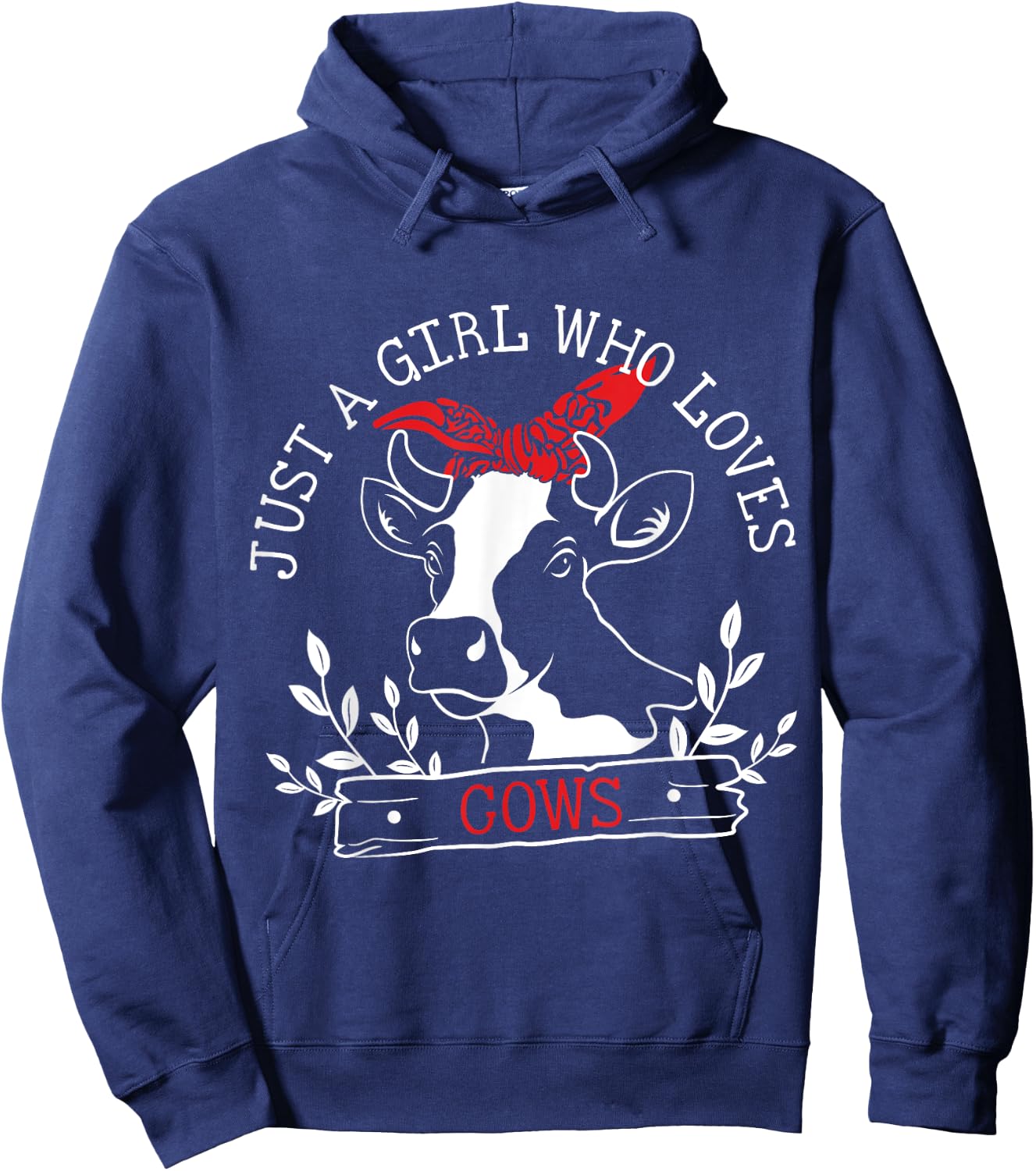 Just A Girl Who Loves Cows Hoodie - Hoodie | Navy