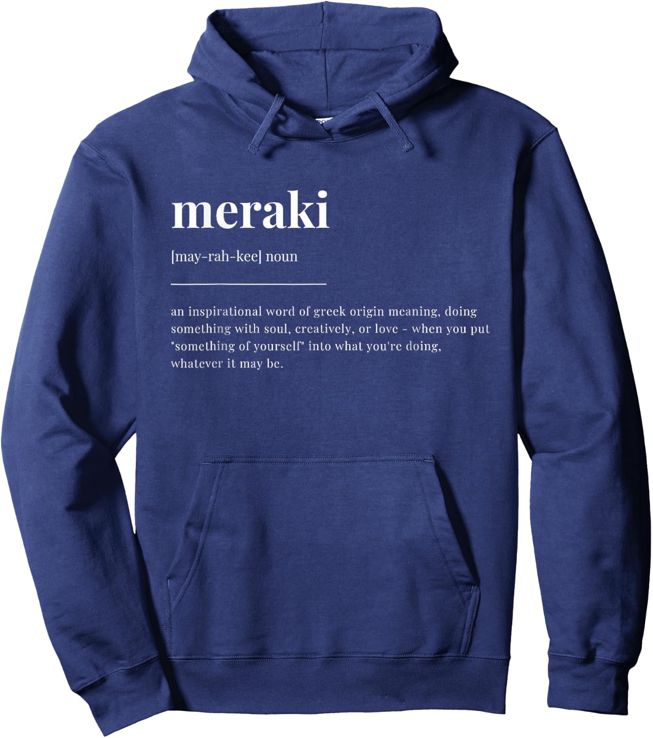 meraki Definition Wörterbuch-Design Hoodie - Hoodie | Navy