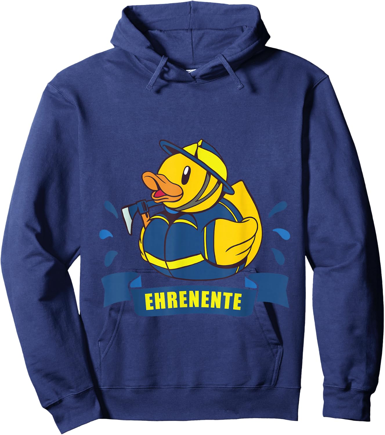 Quietscheente auf Arbeit Lustige Sprüche Blaulicht Ehrenente THW Nachwuchs im Einsatz Technisches Hilfswerk Hoodie - Hoodie | Navy