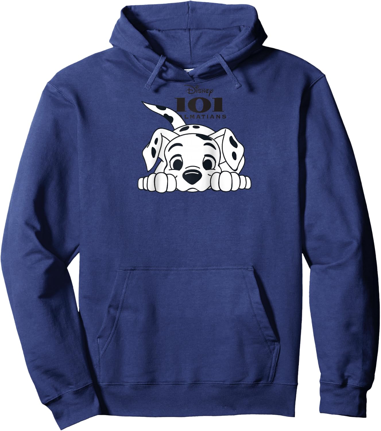 Disney 101 Dalmatians Playful Position Puppy Logo V2 Raglan Baseball Hoodie - Hoodie | Navy