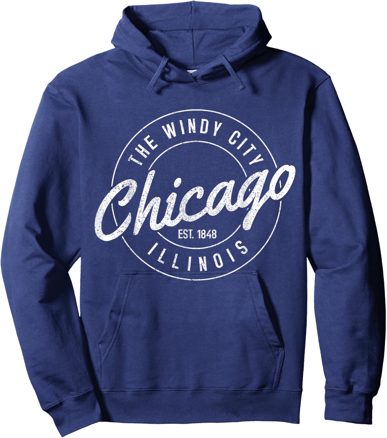Chicago Est. 1848 Illinois The Windy City Souvenir Gift Small Hoodie - Hoodie | Navy
