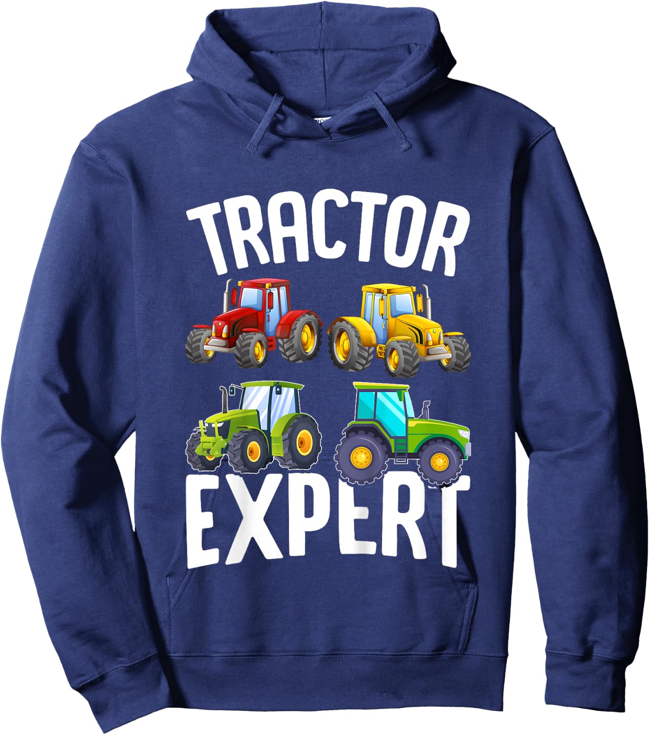 Kids Tractor Expert Funny Boys Tractors Toddler Hoodie - Hoodie | Navy