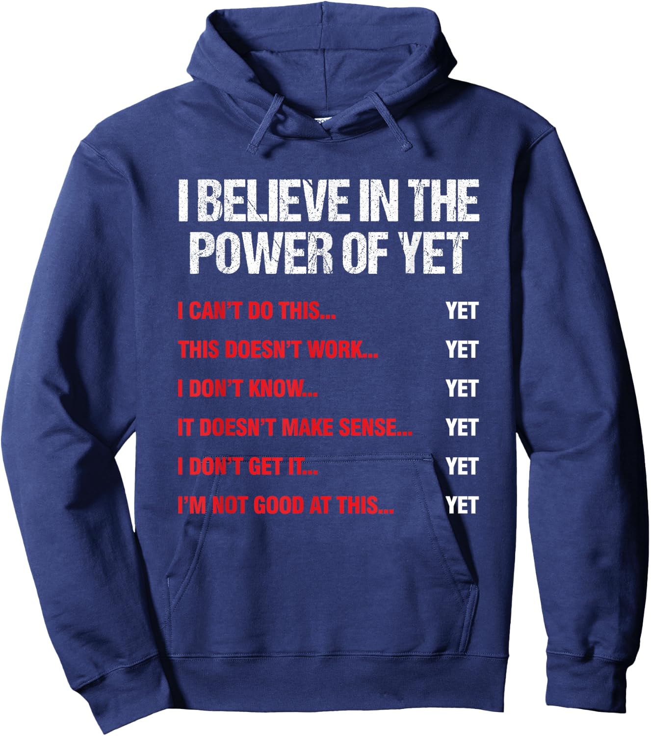 Encouragement Believes in the Power of Motivation Hoodie - Hoodie | Navy