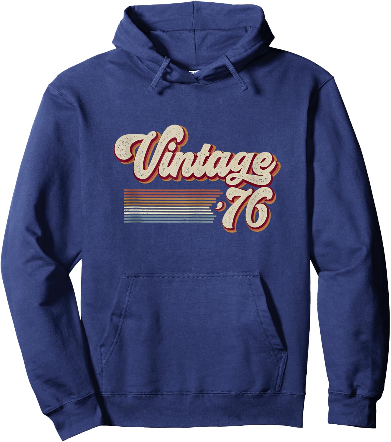 Vintage 1976 Retro Sunset Classic 50-Year-Old 50th Birthday Hoodie - Hoodie | Navy