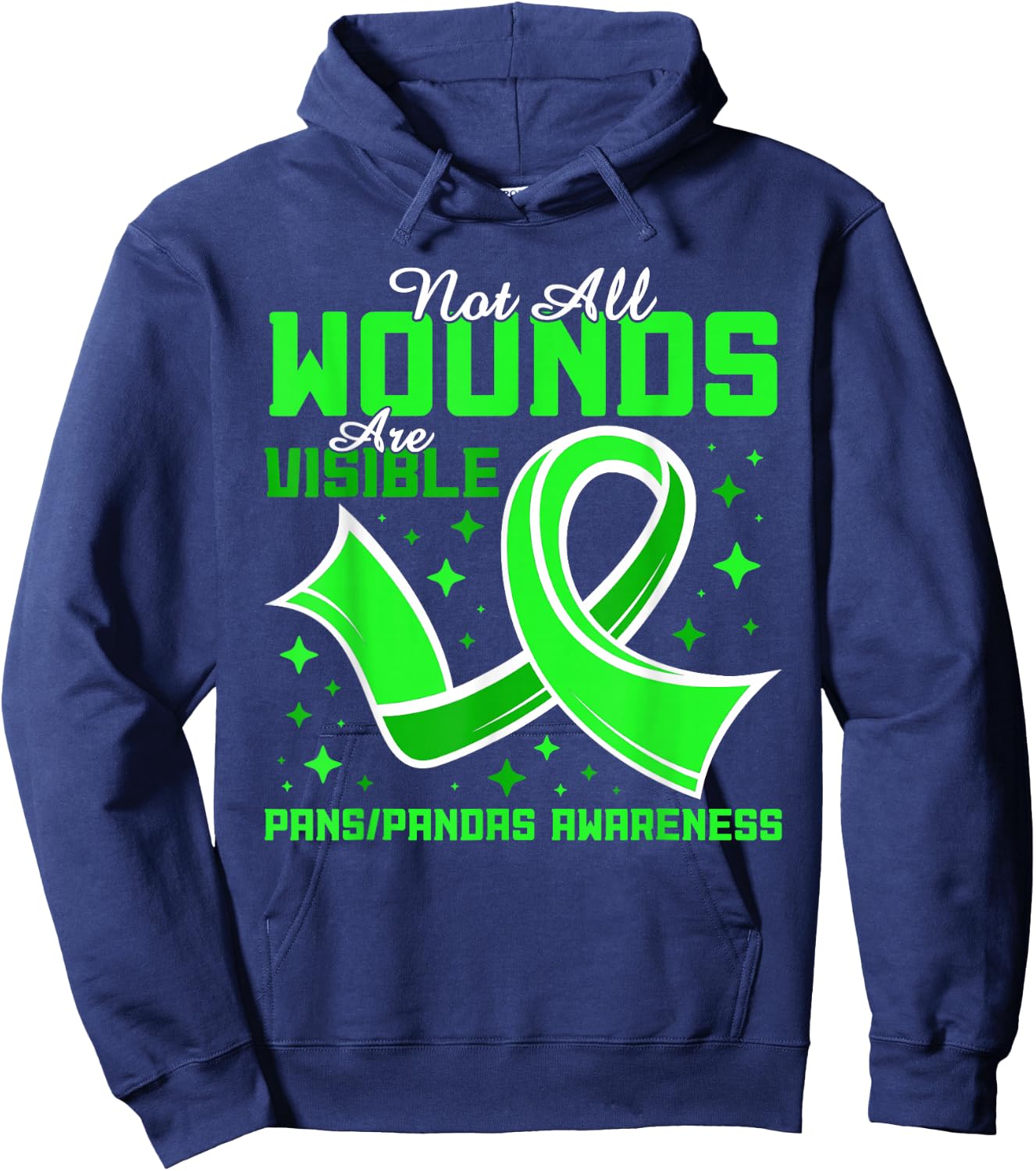 PANS-PANDAS Awareness Not All Wounds Are Visible Hoodie - Hoodie | Navy
