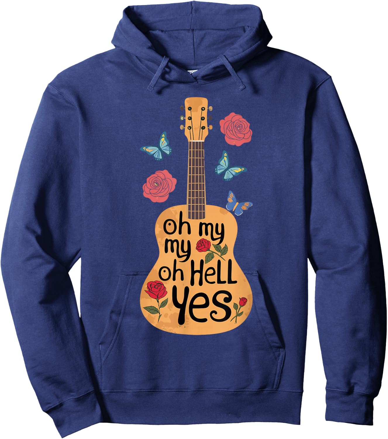 !RALUPOP OH MY MY OH HELL YES | Music , Small, Blue Hoodie - Hoodie | Navy