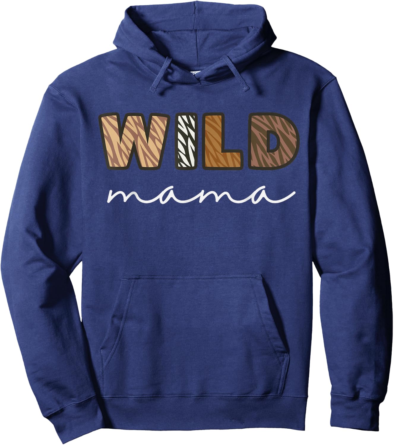 Wild Mama Zoo Theme Birthday Safari Jungle Matching Party Hoodie - Hoodie | Navy