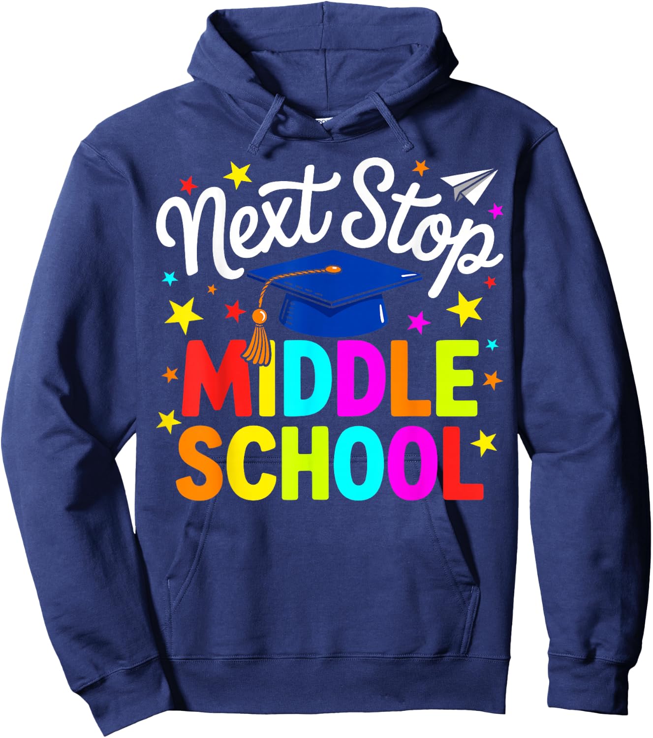 Next Stop Middle School Elementary School Graduation 2026 Hoodie - Hoodie | Navy