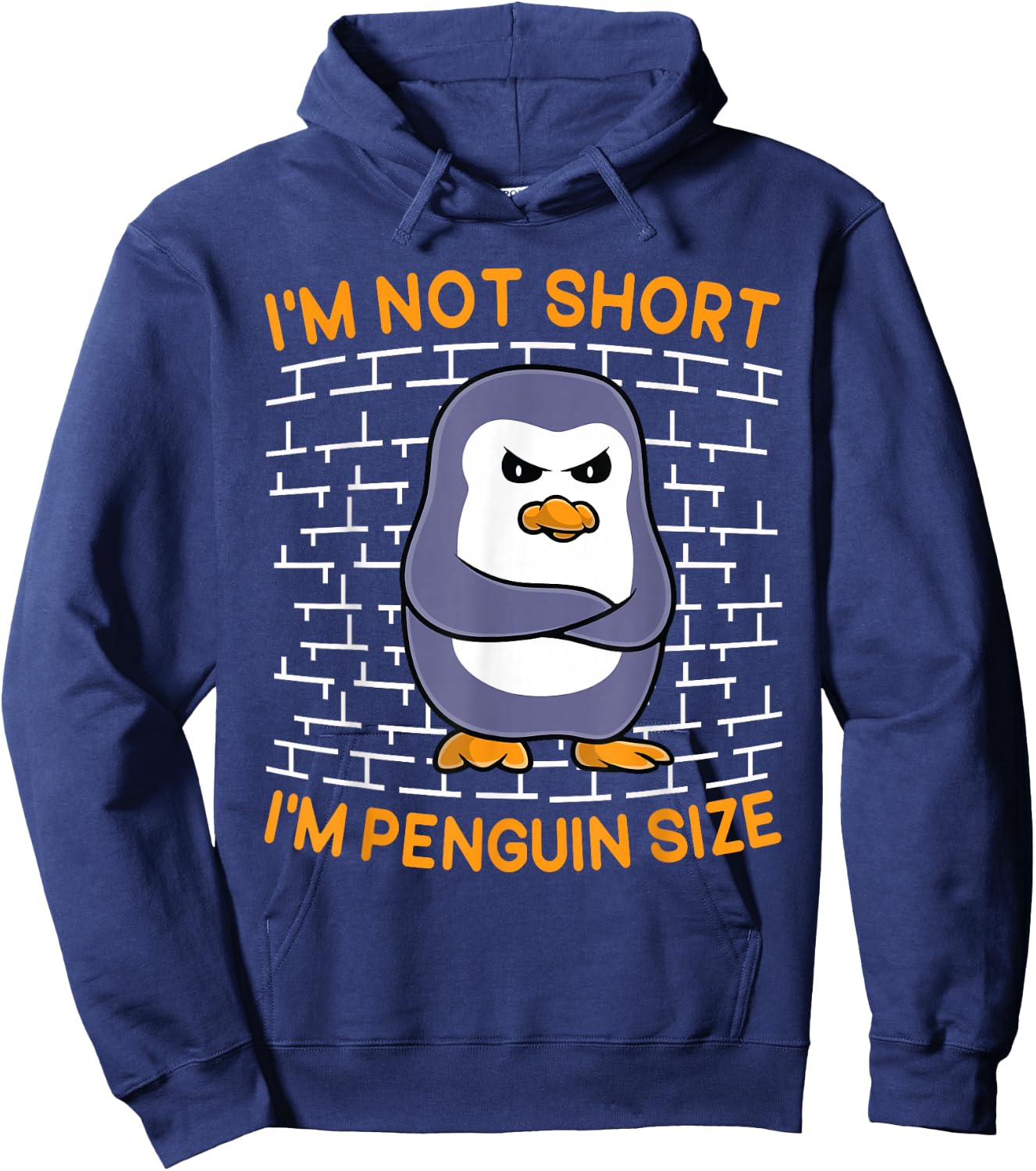 I'm Not Short I'm Penguin Size Funny Penguin Animal Lover Hoodie - Hoodie | Navy