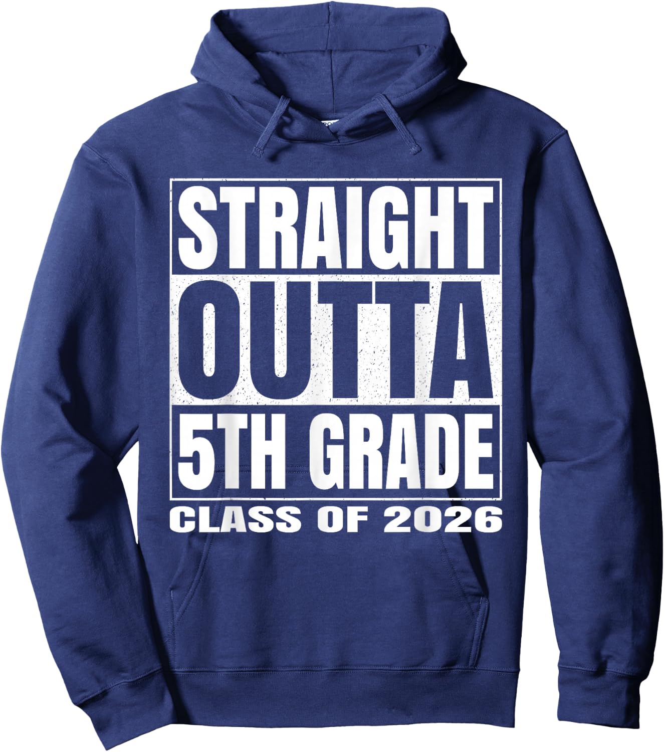 Straight Outta 5th Grade Funny 2026 Fifth Grade Graduation Hoodie - Hoodie | Navy