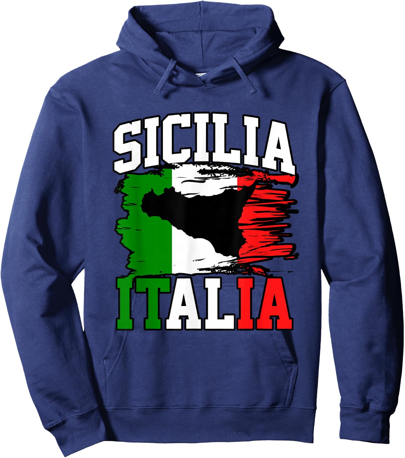Sizilien Italien Italien Flagge Italien Sizilien Herren Damen Hoodie - Hoodie | Navy