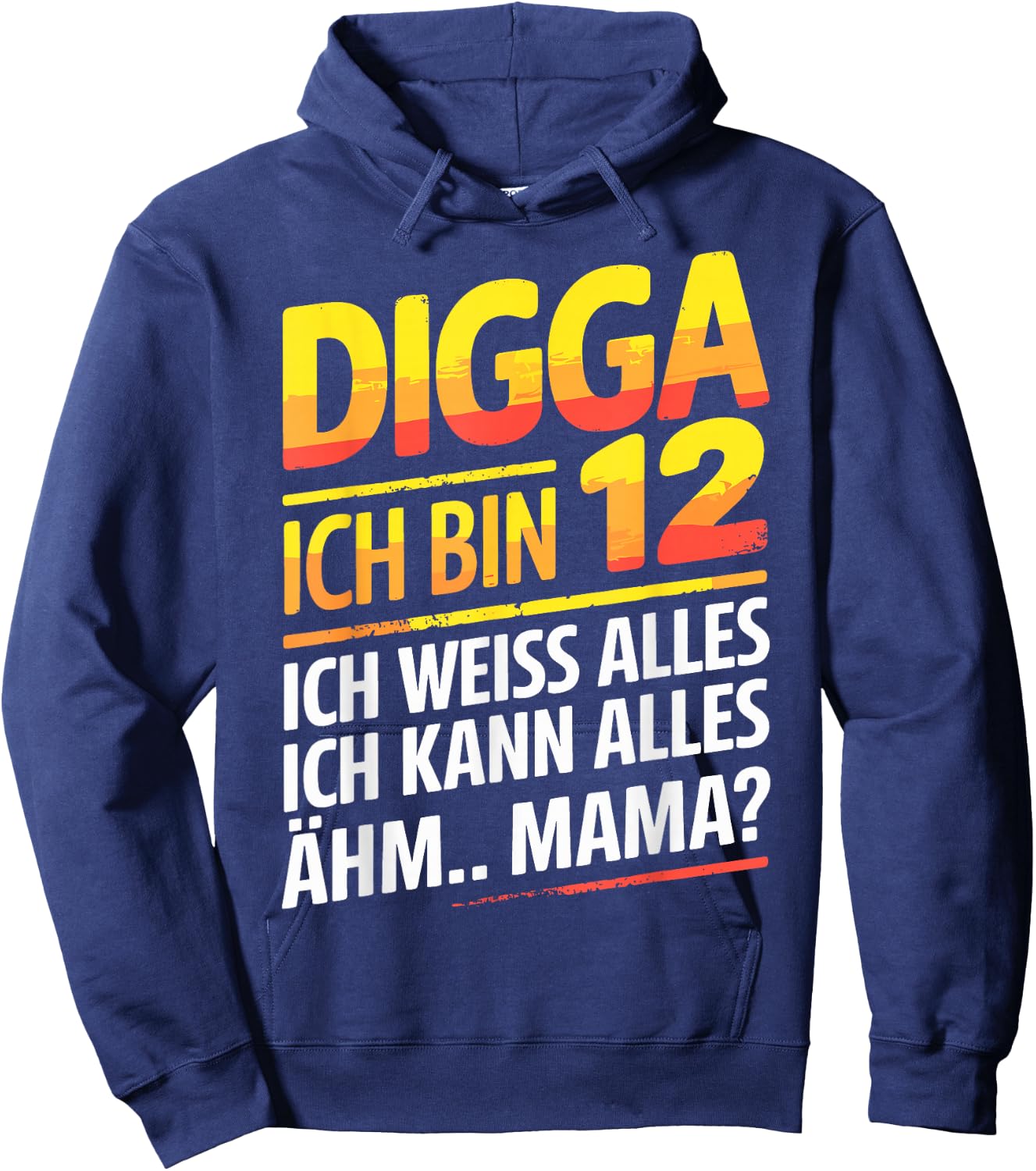 12th Birthday Boy Girl 12 Years 2013 Funny Gift , black Hoodie - Hoodie | Navy