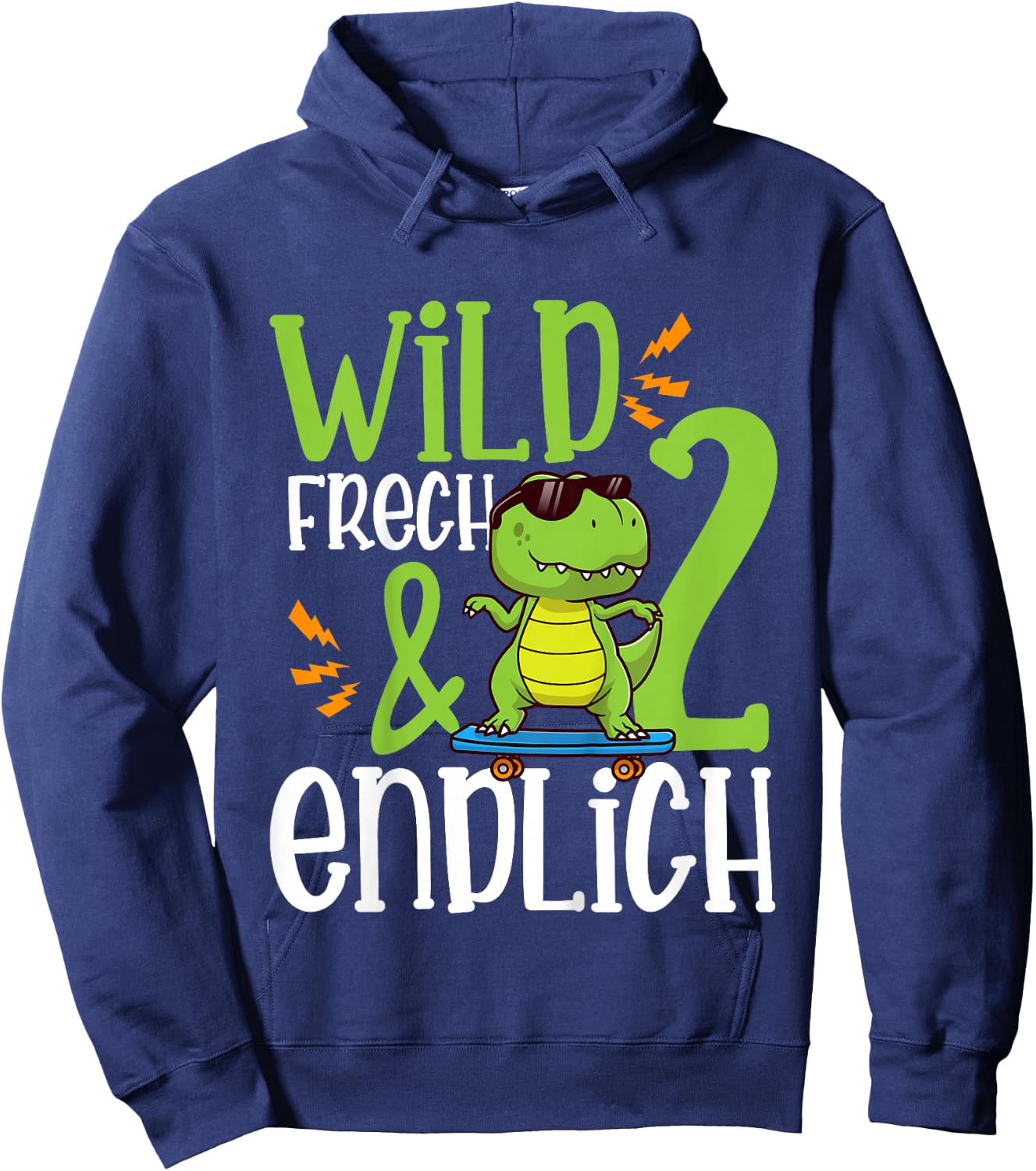 Children's Wild Frech & Finally 2 Second Birthday, black Hoodie - Hoodie | Navy