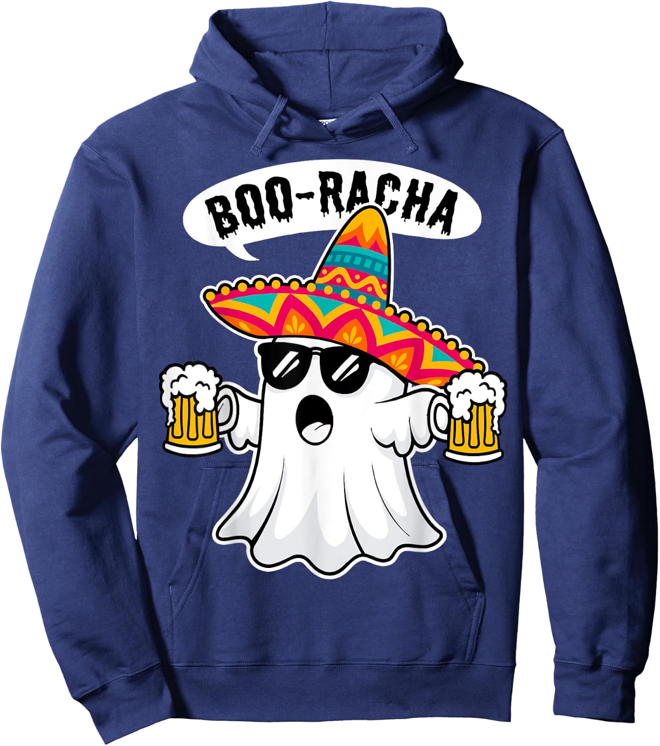 Boo-Racha Halloween Cute Ghost Boo Borracha Cinco De Mayo Hoodie - Hoodie | Navy
