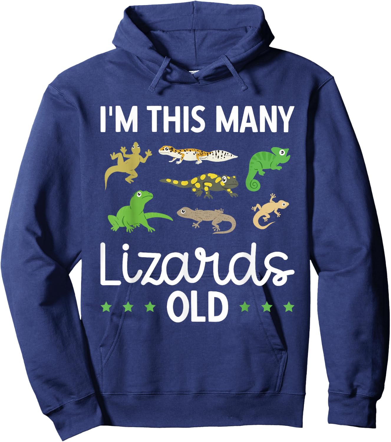 Children's Reptile Lizard Birthday Hoodie - Hoodie | Navy