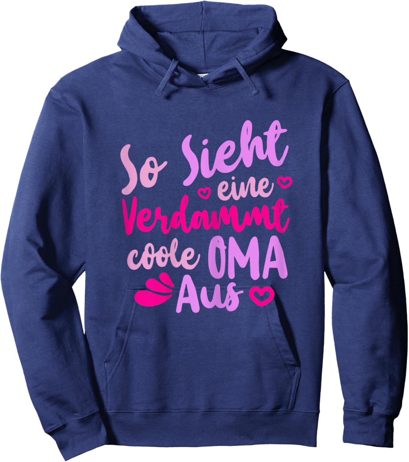 Funny "So sieht Eine Verdammt Coole Oma Aus Oma Aus Oma Says" , black Hoodie - Hoodie | Navy