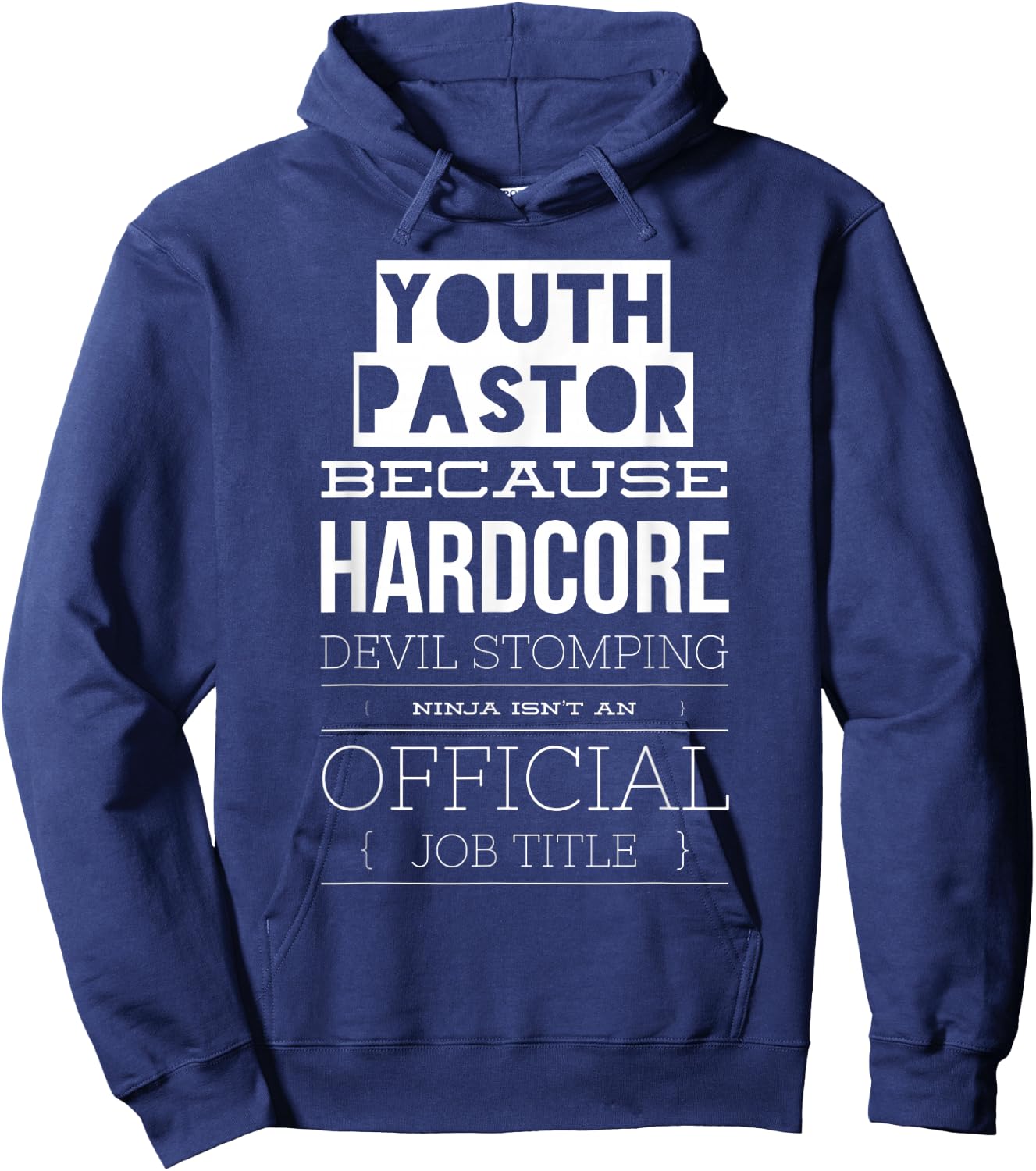 Youth Pastor Shirt Devil Stomping Ninja Pastoral T Shirt Hoodie - Hoodie | Navy