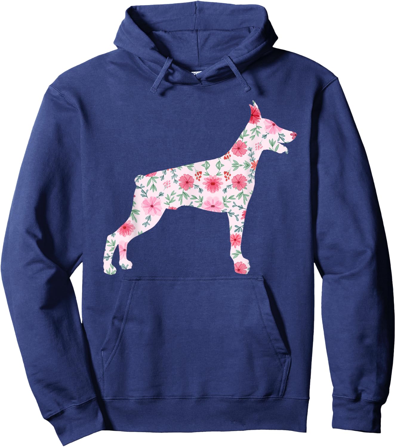 Cool Doberman Design Women Kids Doberman Pinscher Hoodie - Hoodie | Navy