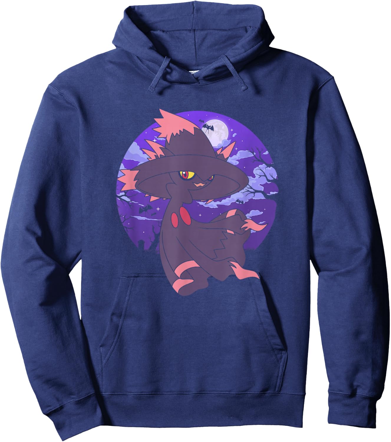 Pokémon Mismagius & Zubat Creepy Graveyard At Night Hoodie - Hoodie | Navy