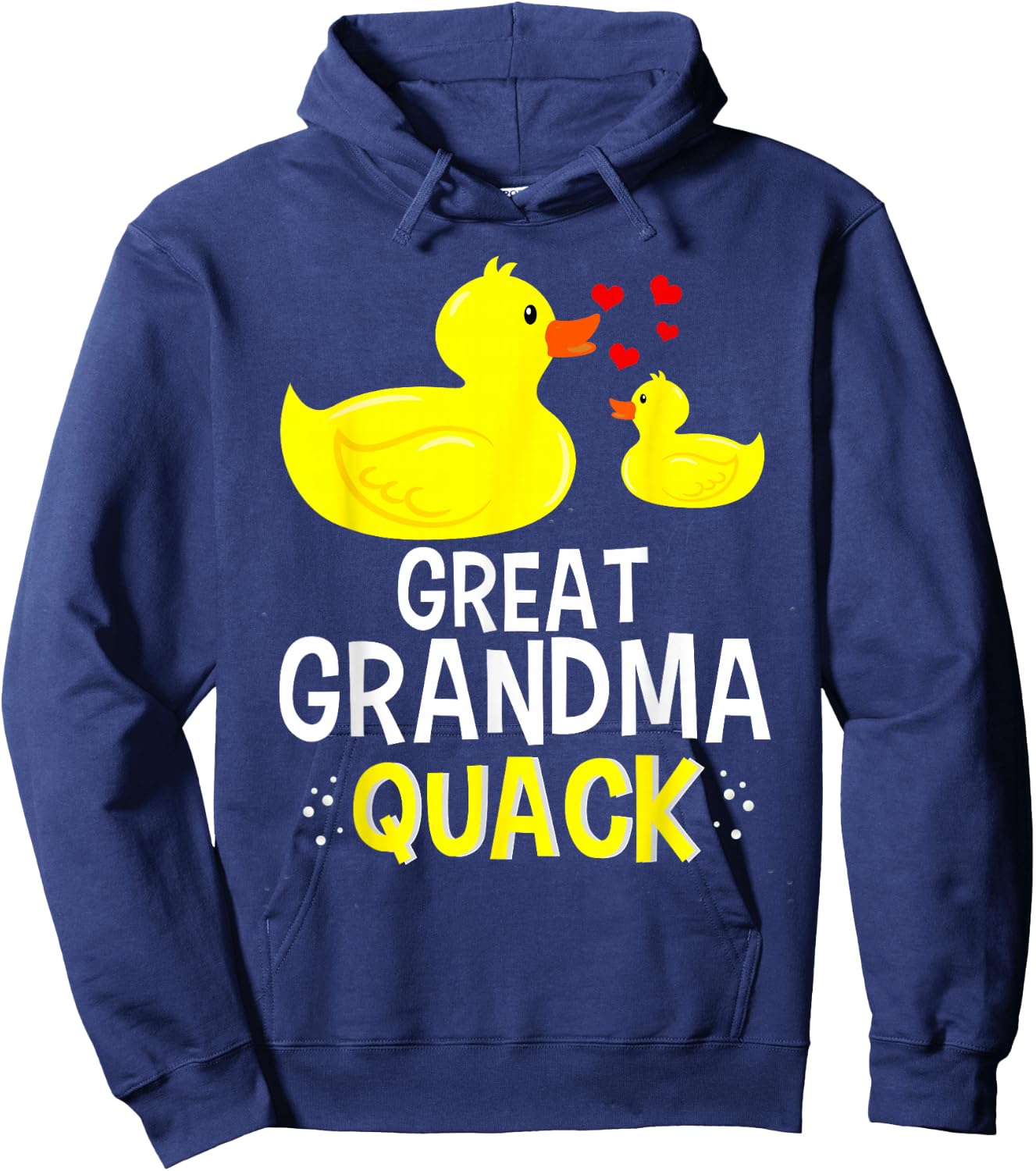 Great Grandma Quack Yellow Duck Baby Shower For Grandma Hoodie - Hoodie | Navy